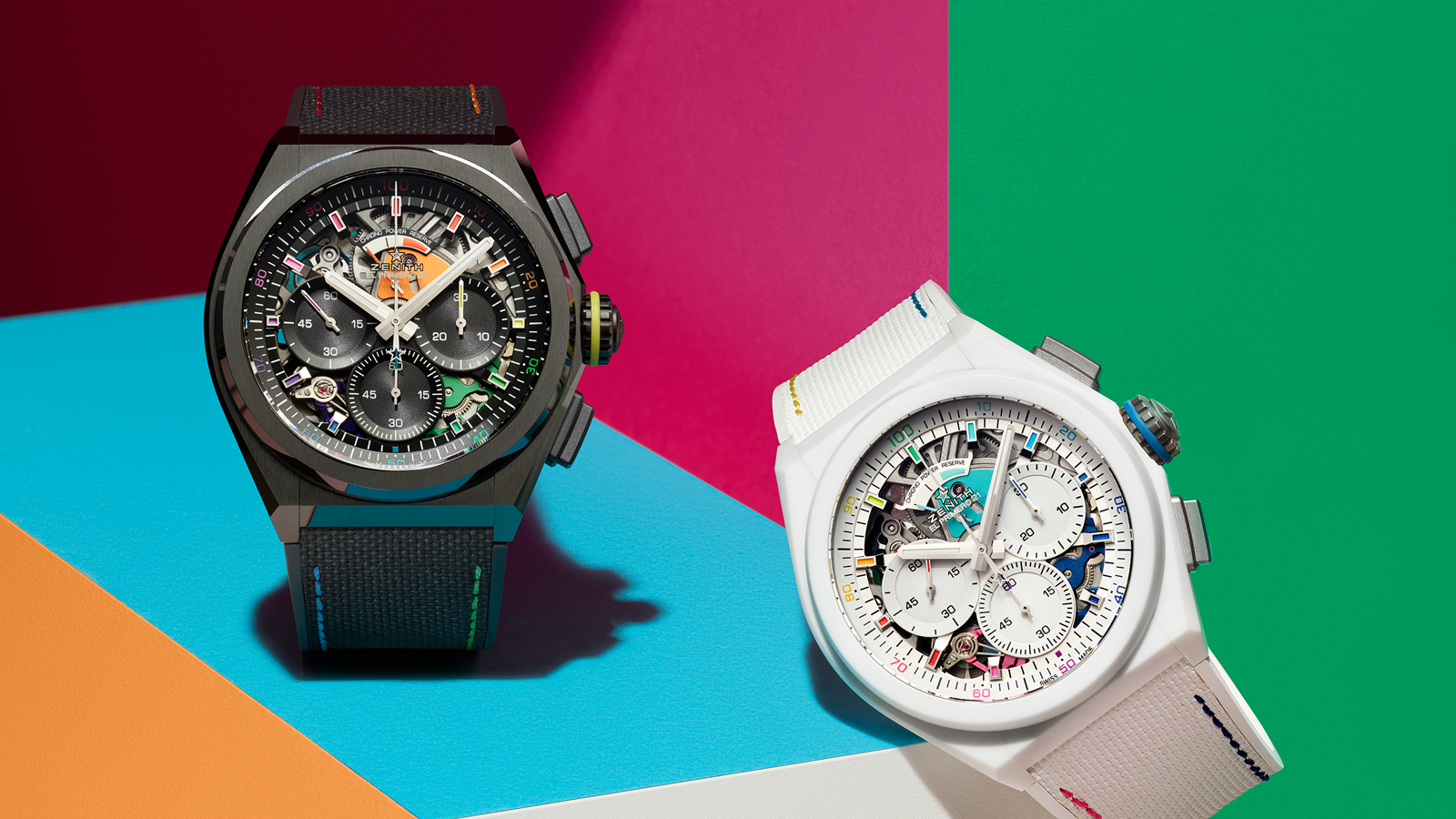 記念グッズ Raymond Zenith Reveals the Rainbow-Themed Defy Chroma II Collection | GMT